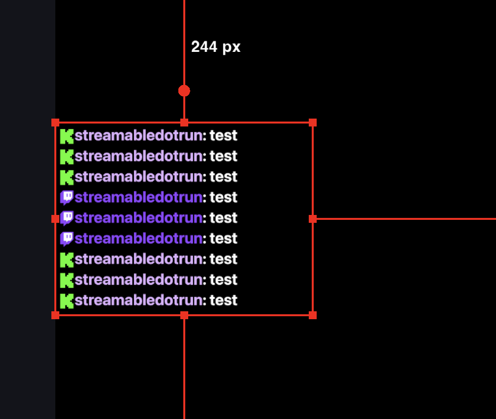 Example Twitch and Kick chat overlay shown on a livestream layout.