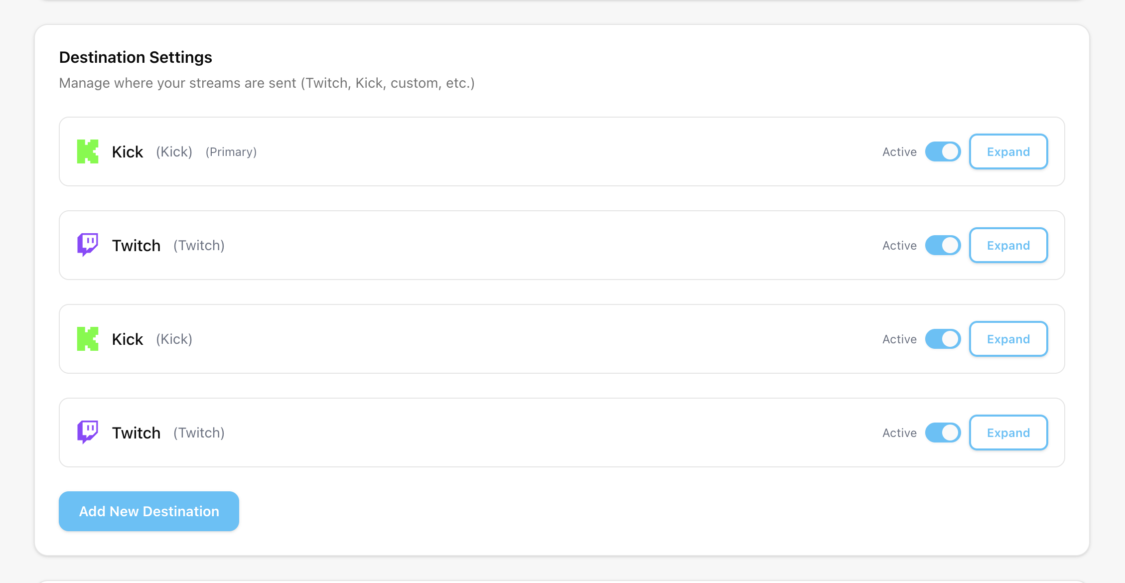 Multiple Destinations at the Same Time